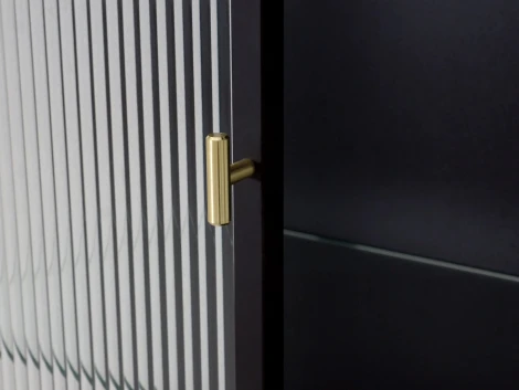 Витрина ОГОГО The One (ЛДСП,Металл,Стекло/Черный)