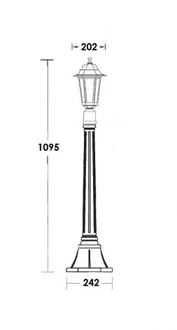 Наземный фонарь Oasis Light 79807S Bl (220V, IP44)