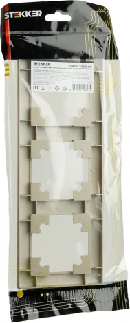 Рамка на 3 поста (золото) Stekker Катрин 49608