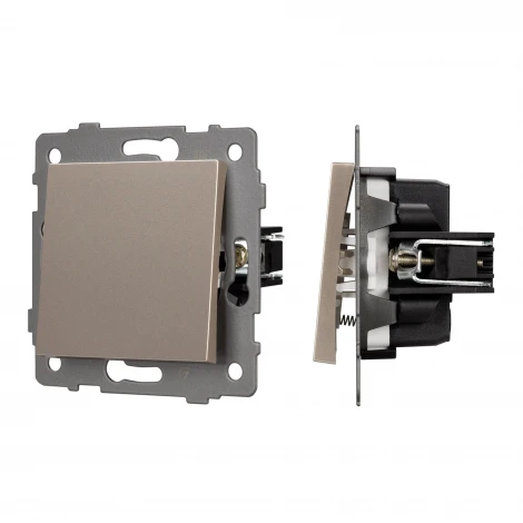 Механизм выключателя одноклавишный самовозвратный SWT-MKR1-PL-GD-V (250V, 10A) (Arlight) 049882