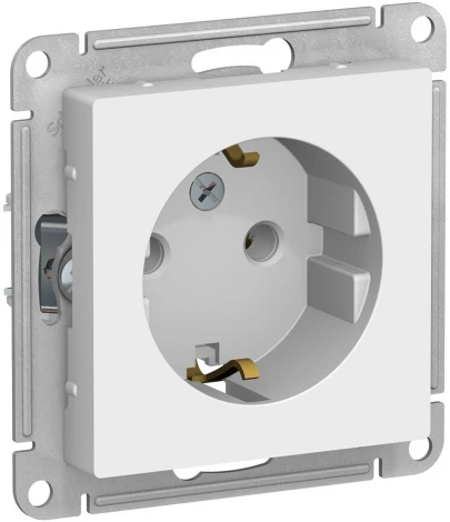 Розетка встраиваемая с заземлением (белый) Systeme Electric AtlasDesign ATN000143