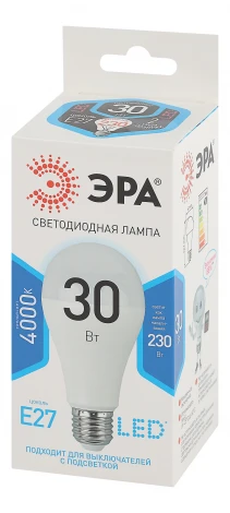 Лампочка светодиодная E27 30W ЭРА LED A65-30W-840-E27