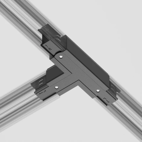 Коннектор Т-образный левый Trinity черный (трехфазный) Maytoni Technical TRA005CT-31B-L (220V)