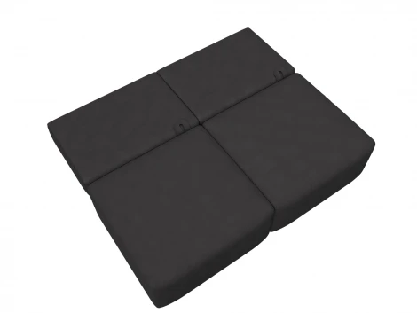 Диван прямой модульный Лига-060 НПБ (ЛДСП,Брус,Фанера/Пластик/Замша/Коричневый) Лига Диванов 129466