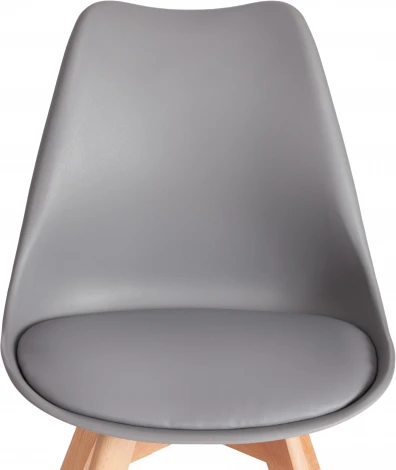 Стул TULIP (mod. 73-1) / 2 шт. в упаковке Tetchair (Дерево,Пластик,Экокожа/Серый) арт.24364