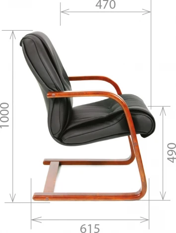 Компьютерное кресло CHAIRMAN 653 V кожа (Дерево,Экокожа/Черный)