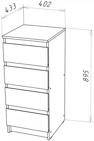Комод Woodville Рунтроп 2 дуб вотан 472554