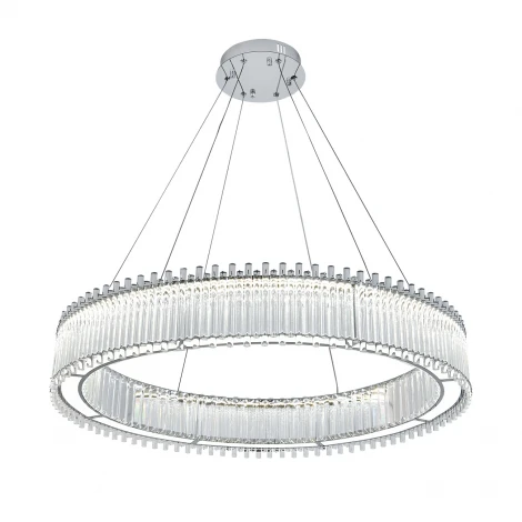 Подвесной светильник светодиодный с пультом (12056/B/1P Chrome) Indigo Grado V000196L (регулировка яркости, 220V, на тросе, круглые)