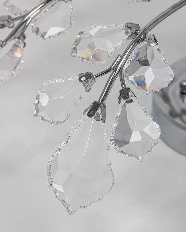 Потолочная люстра на штанге Abrasax MD42057/4(CR) (220V, хрусталь, лепестки, круглые)