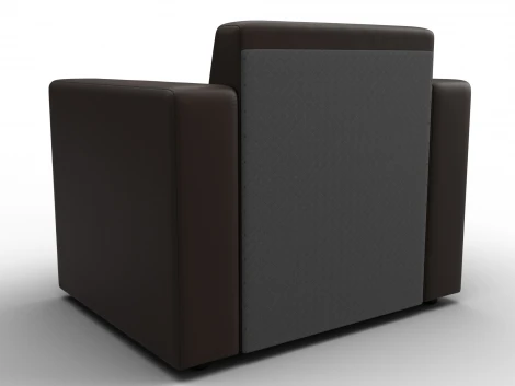 Кресло Лига-093 (ДСП,Брус,Фанера/Пластик/Экокожа/Коричневый) Лига Диванов 132466