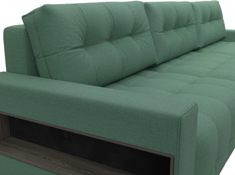 Диван прямой с полками Лига-053 НПБ Лонг Лига Диванов (Рогожка) арт.128911