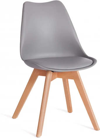 Стул TULIP (mod. 73-1) / 1 шт. в упаковке Tetchair (Дерево,Пластик,Экокожа/Серый) арт. 20221