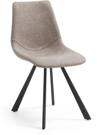 Обеденный стул La Forma (ex Julia Grup) Alve (Бежевый/ Фанера,Сталь,Пена)