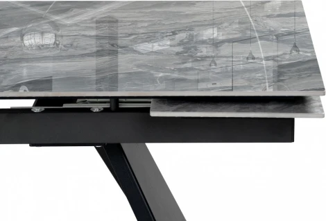 Стеклянный стол Хорсборо (Хорсборо 140(200)х80х79 оробико / черный) Woodville арт.588008