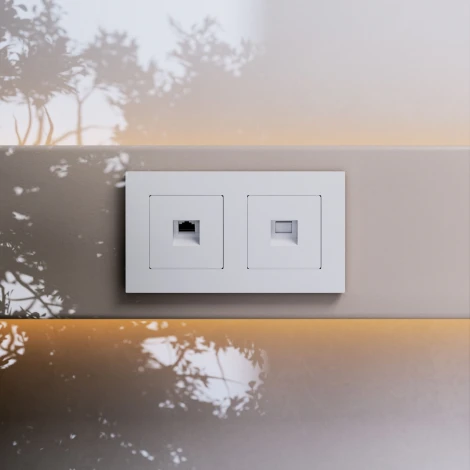 Розетка Ethernet RJ-45 (белый матовый) Werkel W5120001