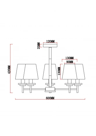 Потолочная люстра на штанге MyFar Daniel MR1851-5C (220V)