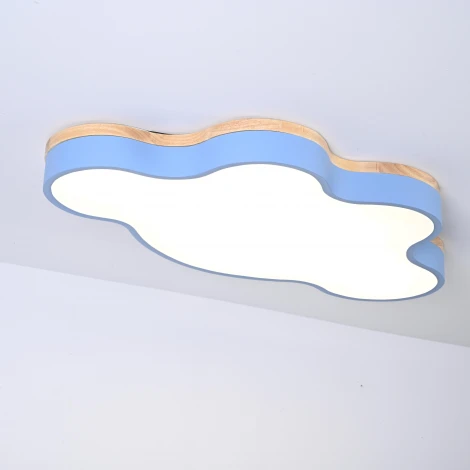 Потолочный светильник Wi-Fi Cloud Eco D83 Blue By ImperiumLoft Cloud-Eco01 (для детской, LED, 220V, голосовое управление, умный дом - Алиса, тучи)