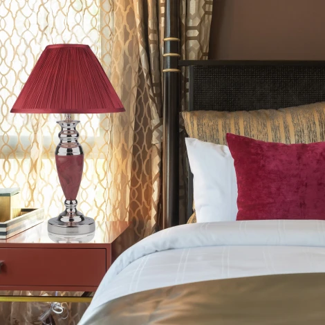 Интерьерная настольная лампа Eurosvet 008A 008/1T MRD (бордо)