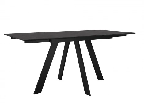 Стол DikLine DKD140, керамика 140(180)х80, мрамор бронза матовый, опоры черные (2 уп.) арт.00-00076079