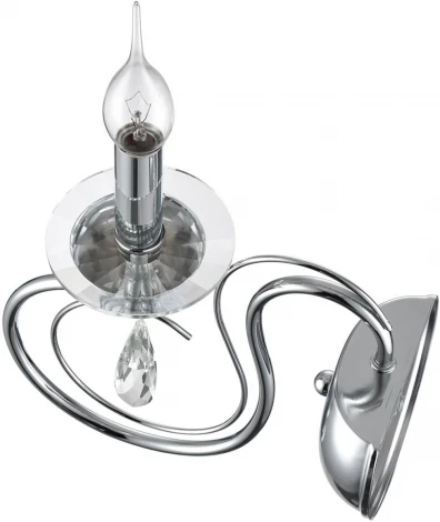 Бра Lumion Laoka 8032/1W металл/хрусталь, хром/прозрачный E14 1*40W 220V (подвески, подсвечник, свеча)
