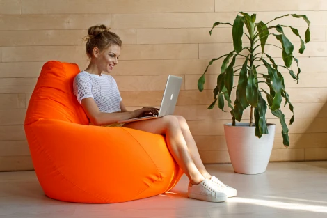 Кресло мешок Dreambag Груша Фьюжн Оранжевое (2XL, Классический) 5002231