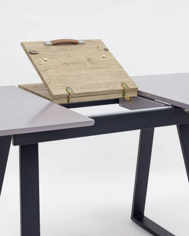 Стол обеденный Stool Group Детройт раскладной 120-160*80 серый УТ000002654