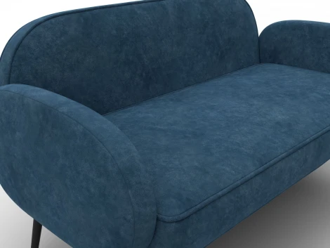 Диван прямой Лига-086 (Фанера/Металл/Велюр/Синий) Лига Диванов 131097