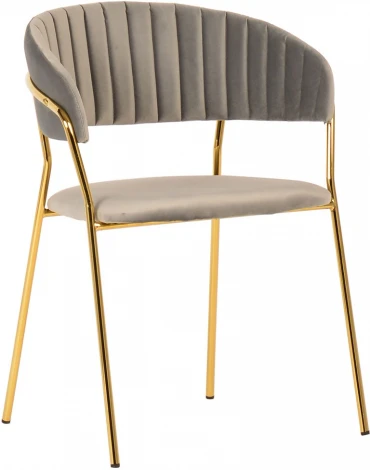 Комплект из 2-х стульев Bradexhome Turin латте, золотые ножки