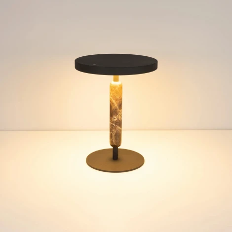 Настольная лампа SP-ALYSS-TAB-R22.5x30-5W Warm3200-MIX (CF-BK, 110 deg, 230V) (Arlight, IP20, Мрамор) 061708