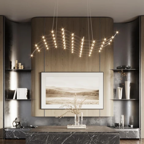 Подвесной светильник Odeon Light Welkin 7057/45L нерж/сталь LED 3000K 220V (на тросе)