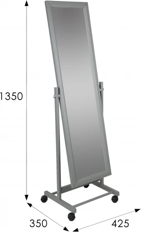 Зеркало напольное BeautyStyle 27 серый 135 см х 42,5 см от фабрики Mebelik