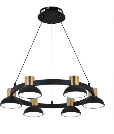 Подвесной светильник (11059/6P Black) Indigo Traforo V000182L (регулировка яркости, LED, 220V, пульт управления, на тросе)