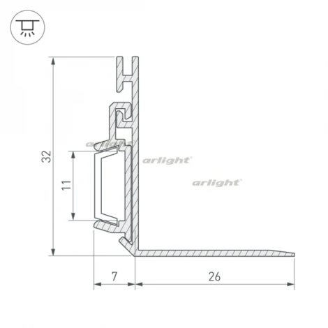 Профиль PAK-90-2000 (Алюминий) 025491 Arlight