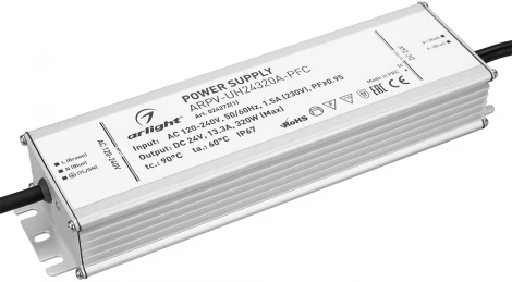 Блок питания ARPV-UH24320A-PFC (24V, 13.3A, 320W) (Arlight, IP67 Металл, 7 лет) 024272(1)