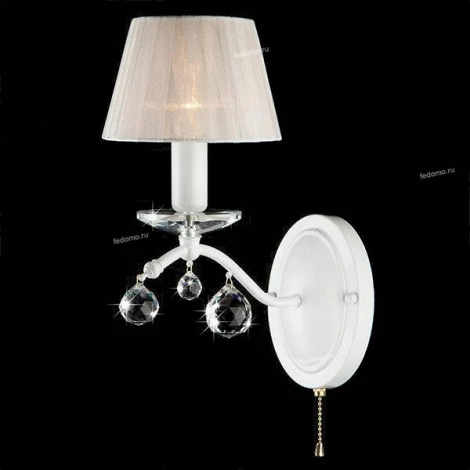 Бра Eurosvet Эстель 10058/1 белый с золотом/прозрачный хрусталь Strotskis