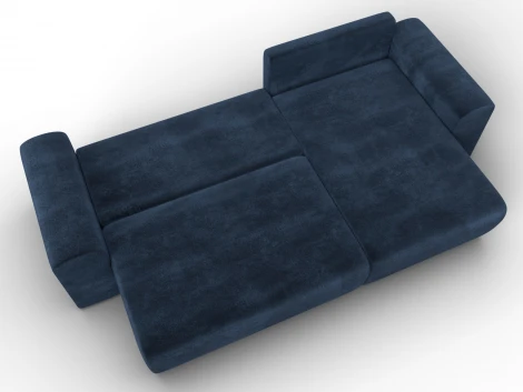 Диван угловой Лига-099 угол универсальный (ДВП,ДСП,ЛДСП,Брус,Фанера/Пластик/Велюр/Синий) Лига Диванов 132585