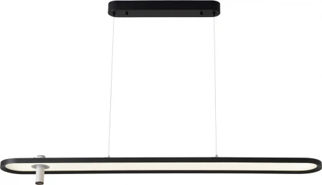 Подвесной светильник светодиодный со спотом Crystal Lux CONTOUR SP45W LED BLACK (220V, на тросе)