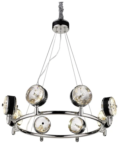 Подвесная люстра Wertmark Matteo WE239.08.203 (LED, 220V, хрусталь, на цепи, кольцо)