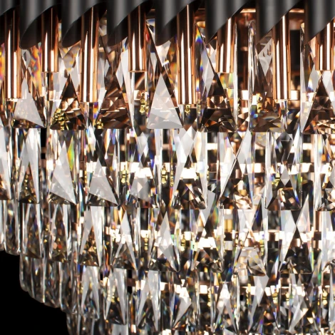 Подвесная люстра каскадная большая Loft It Eclair 10206/1000 (220V, хрусталь, на цепи)