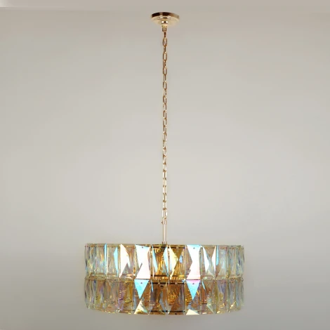 Подвесная люстра Abrasax Frieda L.9301-24GO (220V, на цепи, круглые)