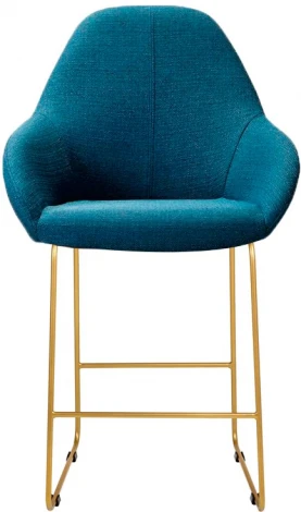 Стул полубар R-Home Kent БлюАрт/Линк Золото