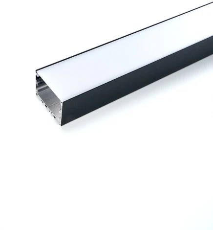 Профиль накладной для светодиодной ленты Feron 10370 "Линии света", черный CAB257