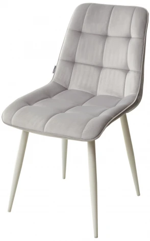 Стул CHIC BLUVEL-03 светло-серый / белый каркас