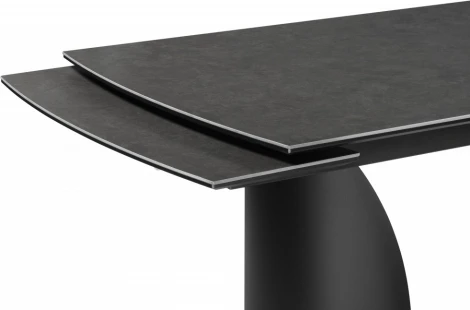 Керамический стол Готланд 180 (Готланд 180(240)х90х79 ink gray / черный) Woodville арт.588030