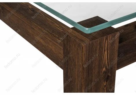 Стеклянный стол Woodville Бран орех кантри 462084