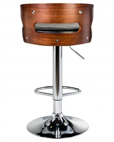 Набор 2 шт стул барный DOBRIN FRED (коричневое дерево, чёрный)