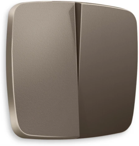 Лицевая панель Ambrella Volt OMEGA (Темная бронза матовый) для 2-клавишных выключателей QUANT OP6330