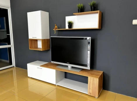 Готовая гостиная Одди (Одди белый / дуб золотой) Woodville арт.554967