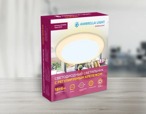 Встраиваемый точечный светильник Ambrella Downlight DCR305 (LED, 220V, круглые)
