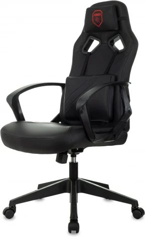 Кресло игровое Zombie 300 черный эко.кожа крестов. пластик пластик черный
